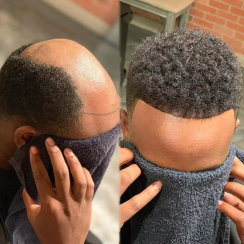 Lace Base Afro Toupee for Men 