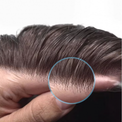 Ultra Thin Skin 100% Human Hair Toupee for Men