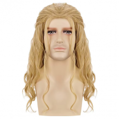 8 Pcs Curly Blonde Cosplay Wig For Men Shipped From Los Angeles Warehouse