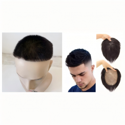 Wholesale of  Full Swiss Lace and Natural Hair Toupee Duo